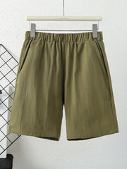 Elastic Waist Casual Cotton Shorts for Women