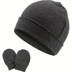 4 Sets Outdoor Caps & Gloves for Newborn Babies
