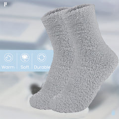 7 Pairs Winter Cozy Slipper Socks with Gripper for Women