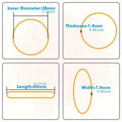 100pcs Yellow Rubber Band Ring High Elastic Durable Leather Band
