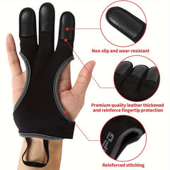 1pc Archery Glove Finger Guard Padded Protector For Recurve Compound Bow