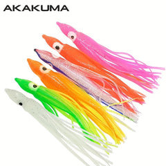 10pcs Rubber Squid Octopus Soft Bait Fishing Lures Mix Colors