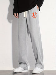 V Graphic Print Men's Loose Sweatpants Casual Jogger Pants