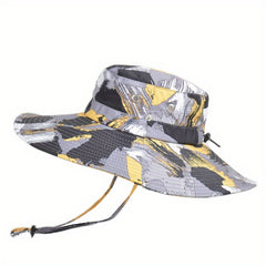 Camouflage Fishing Hat with Large Brim for Sun Protection
