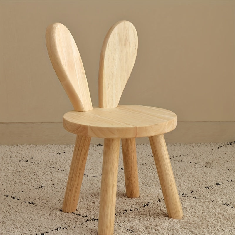Wooden Rabbit Ears Small Stool Shoe Changing Stool