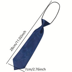 Kids Solid Color Short Tie Elastic Strap for Boys and Girls