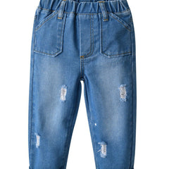 Boys Distressed Ripped Casual Jeans