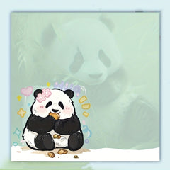 Panda Flower Memo Book With High Beauty Lai Decorations