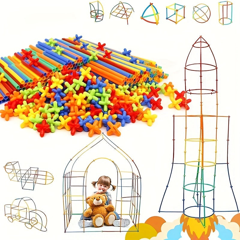 Straw Builder Toys Building Block Toy Kit For Children's Toy DIY Halloween
