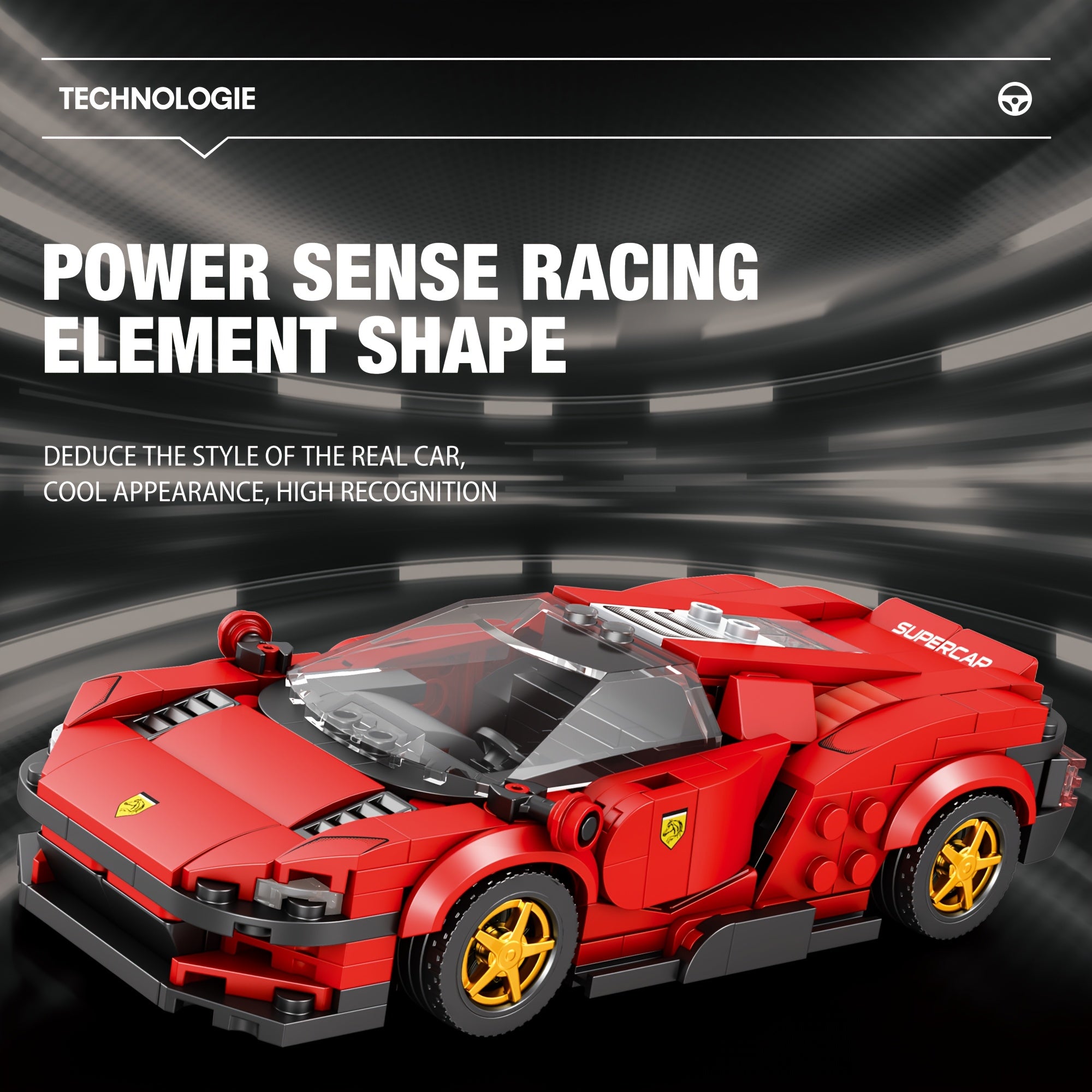 275pcs Red Sports Car Building Blocks Set for Racing Enthusiasts