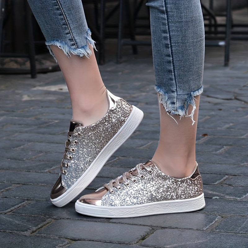 Sequins Low Top Skate Shoes for Women