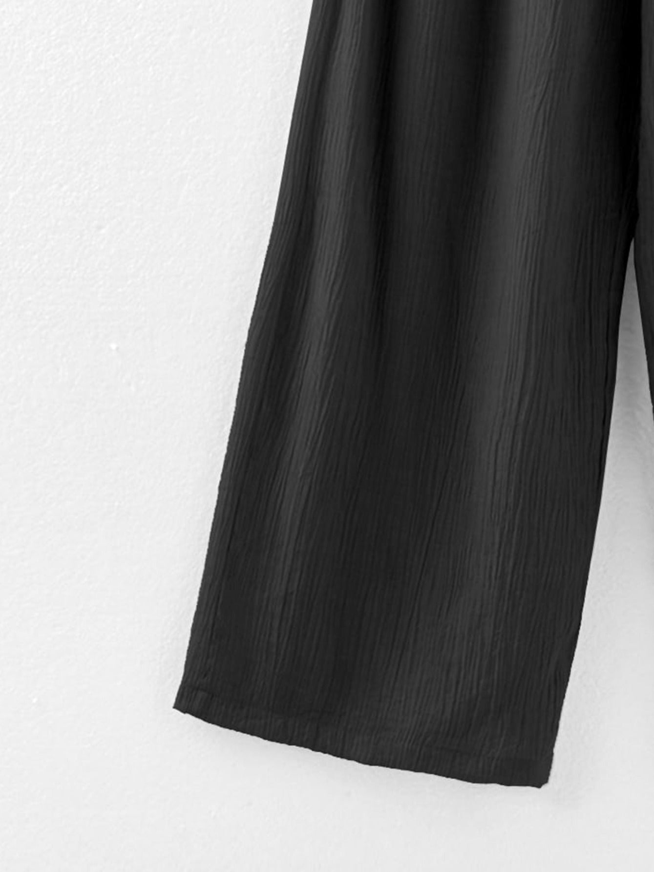 Girl's High Waist Wide Leg Pants with Pockets