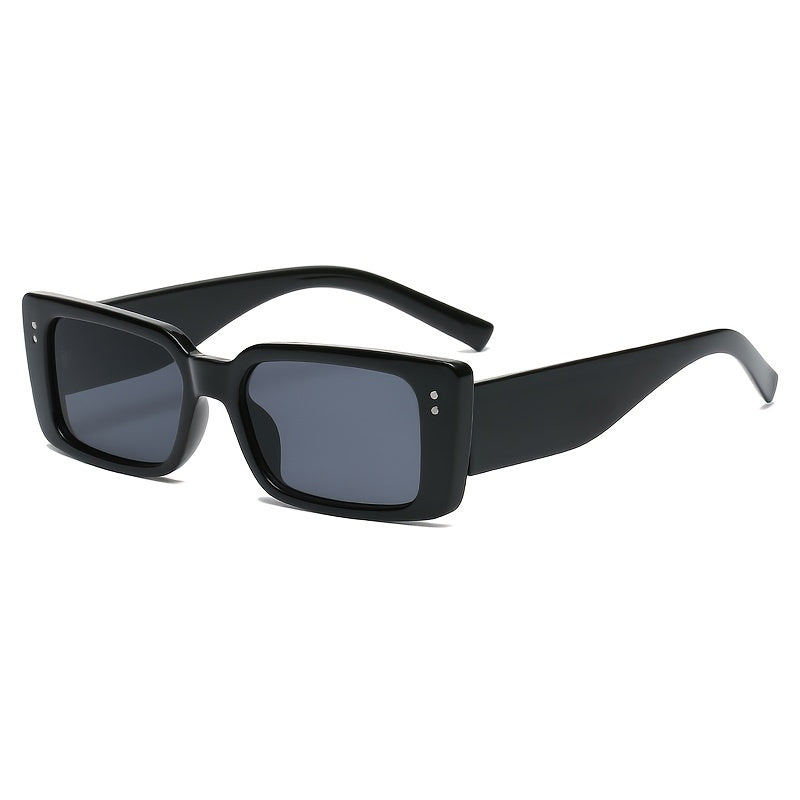 Clear Transparent Rectangle Sunglasses Vintage Retro Funky Shades