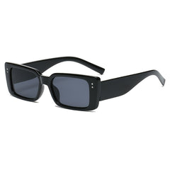 Clear Transparent Rectangle Sunglasses Vintage Retro Funky Shades