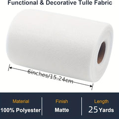 Tulle Fabric Roll for DIY Tutu Bows Party Wedding Decoration Craft Supplies