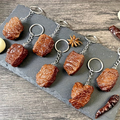 Beef Keychain Bag Wallet Pendant - Food Accessory