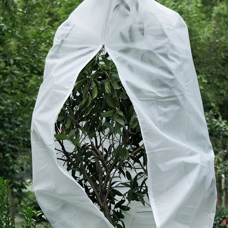 Outdoor Plant Cold Cover with Zipper & Drawstring