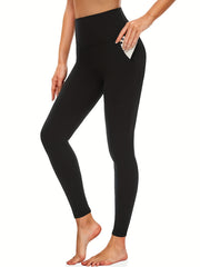 High Waisted Leggings With Pockets Tummy Control Workout Yoga Pants