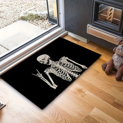 Horror Skull Pattern Welcome Doormat Anti-slip Floor Rug