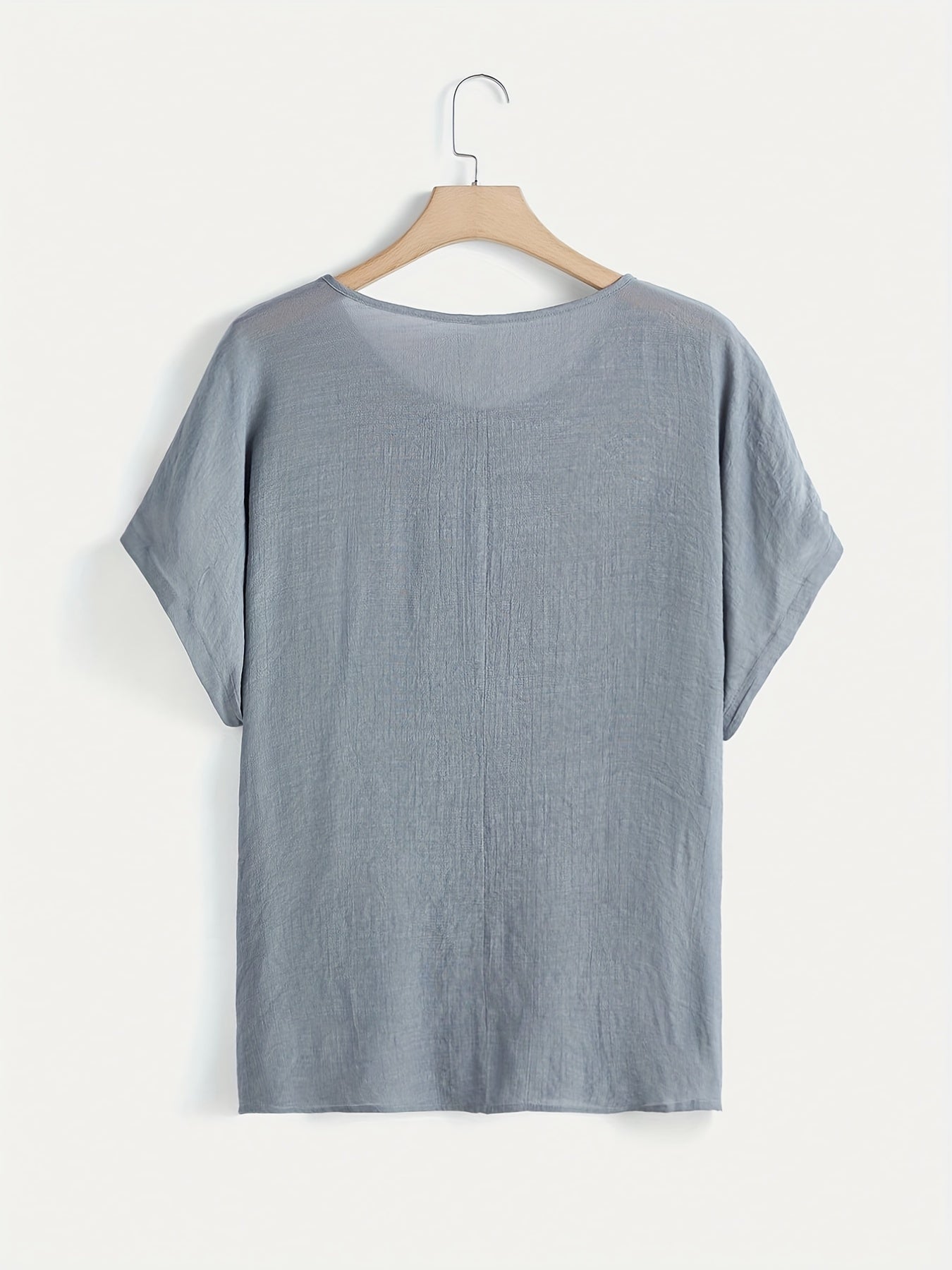 Casual Top Women's Plus Solid Short Sleeve Round Neck Oversized T
