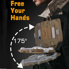 Phone Holder Chest Rig Molle Hands Folded Mount Mobile Phone Plate Carrier Pouch