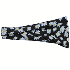 Spring Floral Sports Headband Elastic Accessory Yoga Fitness Sweatband
