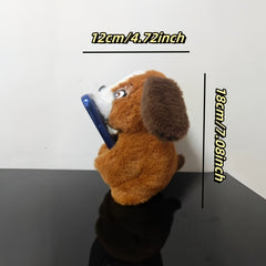 Fluffy Brown Puppy Plush Wristband Toy
