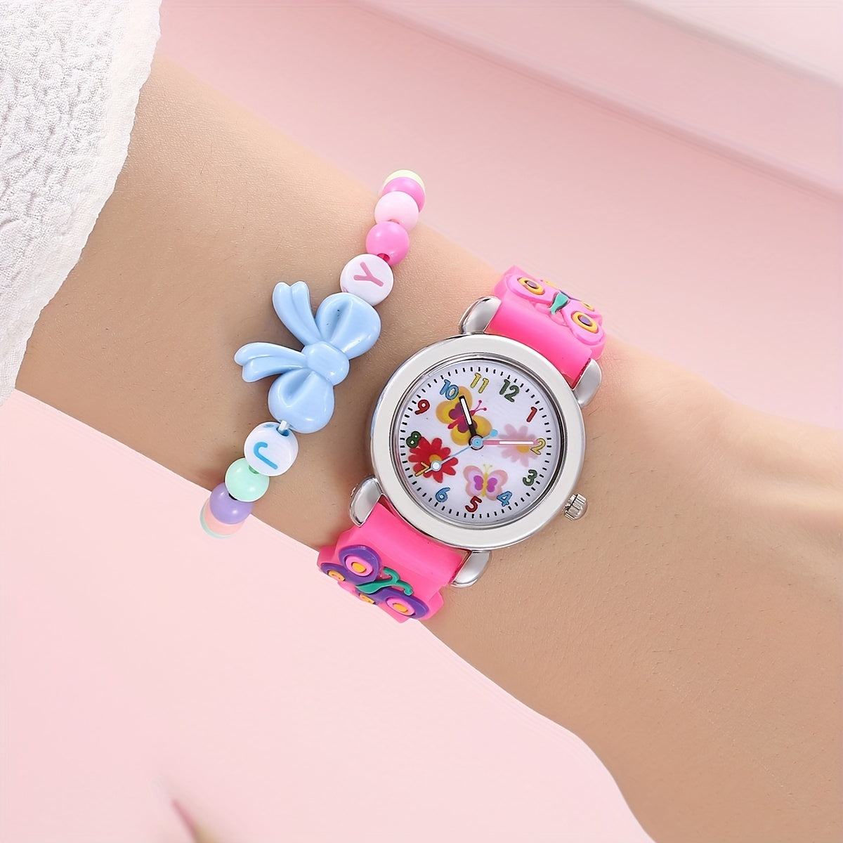 Kids Butterfly Watch, Bracelet & Necklace Set
