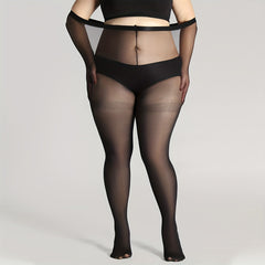 Casual Stockings Women's Plus Solid Sheer Ultra Soft