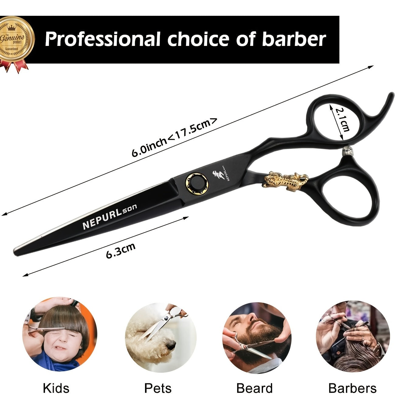 15 24 cm Hair Cutting Scissors Thinning Shears for Hairdressing and Styling