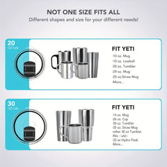 Spill Proof Tumbler Replacement Lids for 20oz and 30oz Cups