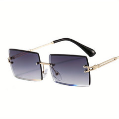 Gradient Lens Hollow Temple Sunglasses UV400