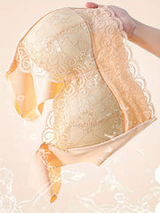 2pcs Lace Wireless Bras Scallop Trim Intimates Women's Lingerie
