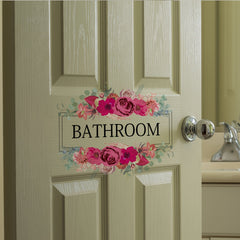 Bathroom Flowers Wall Sticker Toilet Decor Self-adhesive Removable