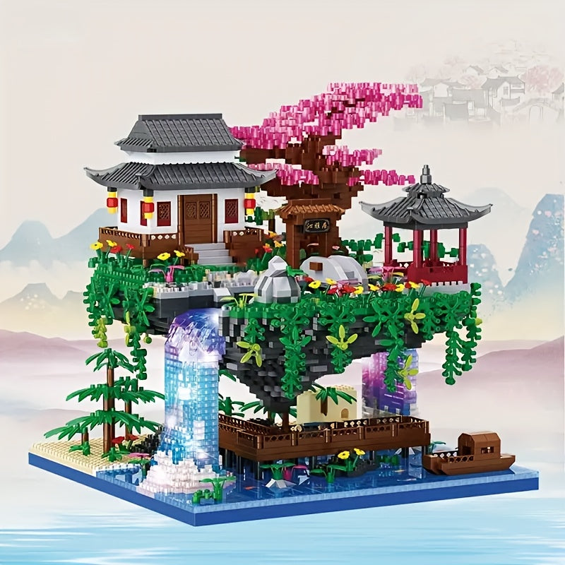 Mini Peach Blossom Pond Building Block Set - Chinese Architecture Model