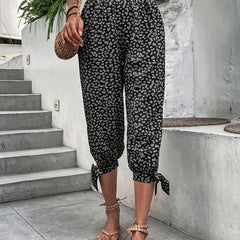 Floral Print Lantern Capris for Women's Spring & Summer