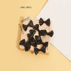 30pcs Flat Knot Bows Clothing Shoe Sock Accessories Gift Basket Decor