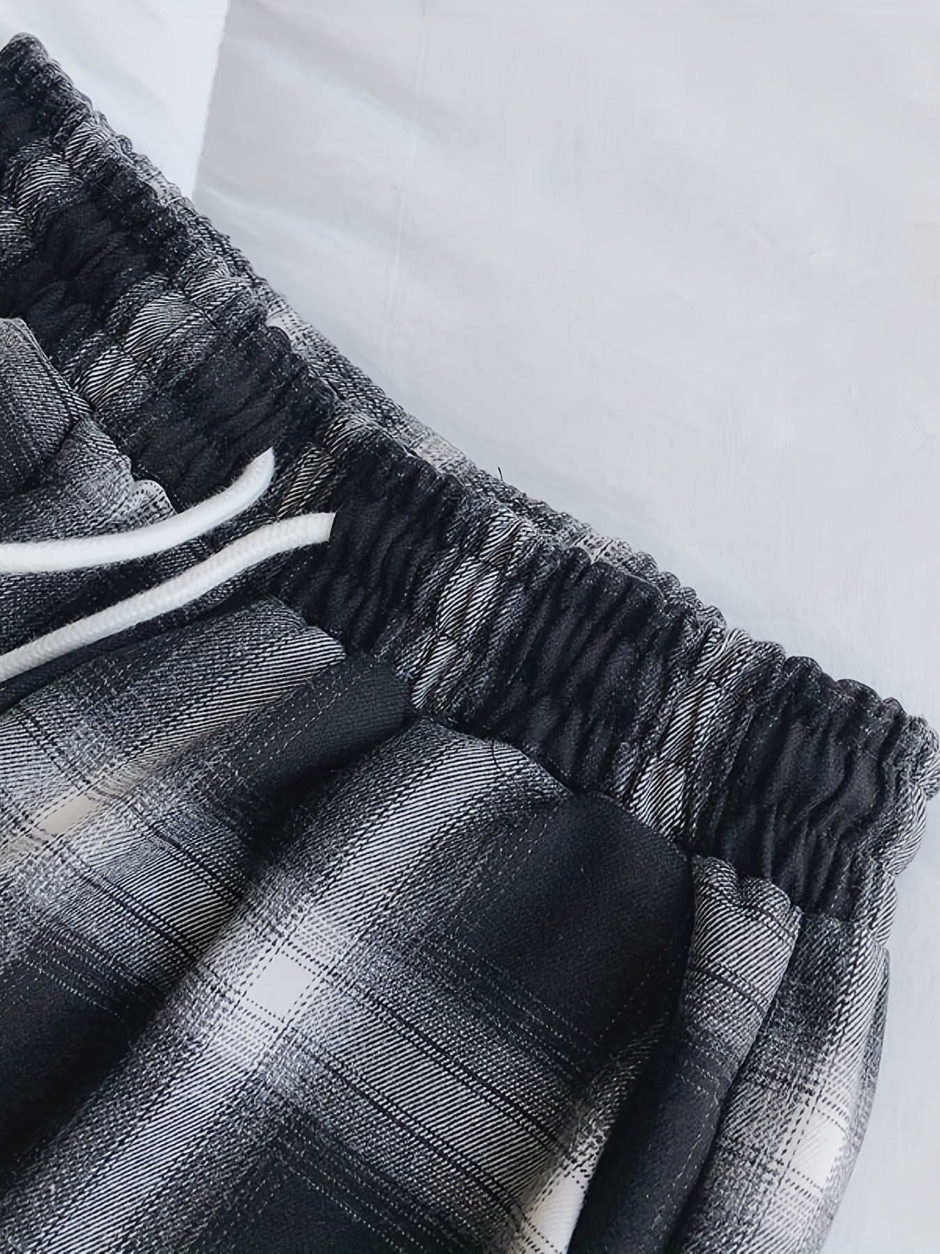 Plaid Drawstring Shorts for Women