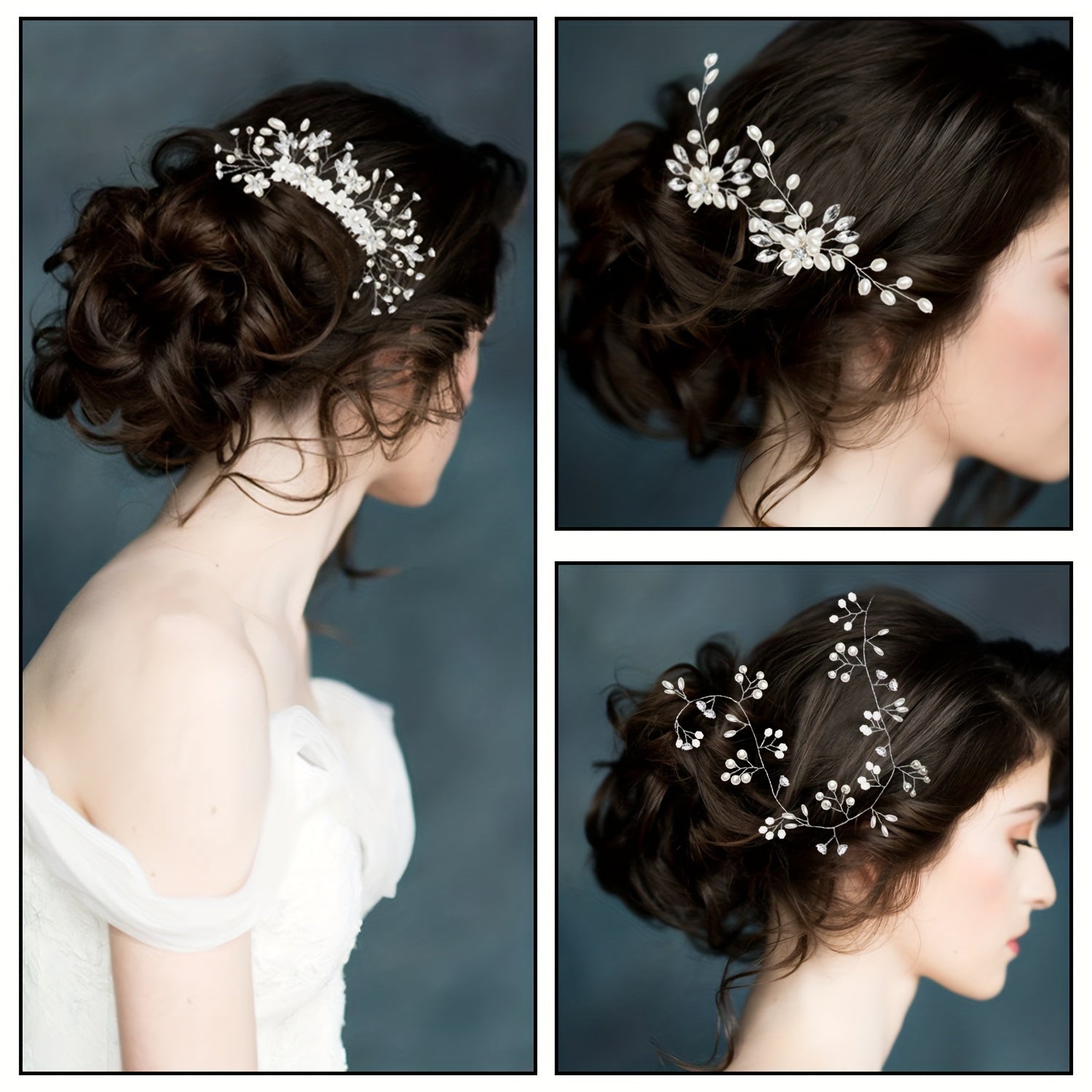 6pcs Faux Pearl Hair Pin Bridal Wedding Accessories Set