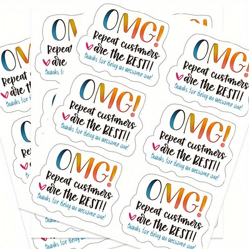 60PCS My Hello Mail Has Arrived Gift Wrapping Sticker Round Adhesive Decoration