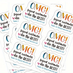60PCS My Hello Mail Has Arrived Gift Wrapping Sticker Round Adhesive Decoration