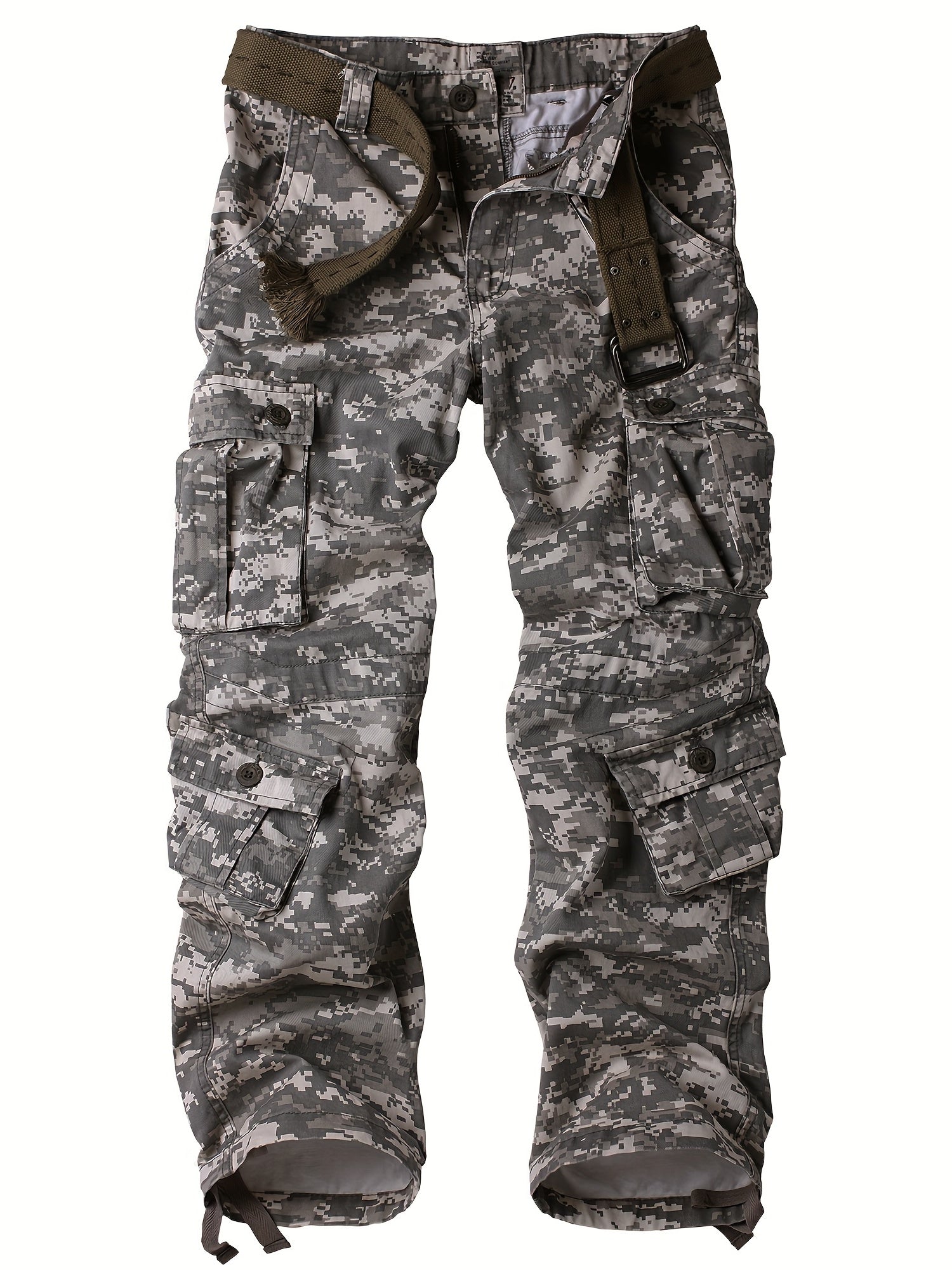 Men's Cargo Pants Safari Style Tactical Camo Full Length Pants