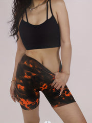 Tie Dye High Waist Sports Biker Shorts