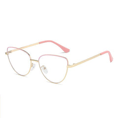 Round Frame Light Blocking Eyestrain Clear Glasses For Women