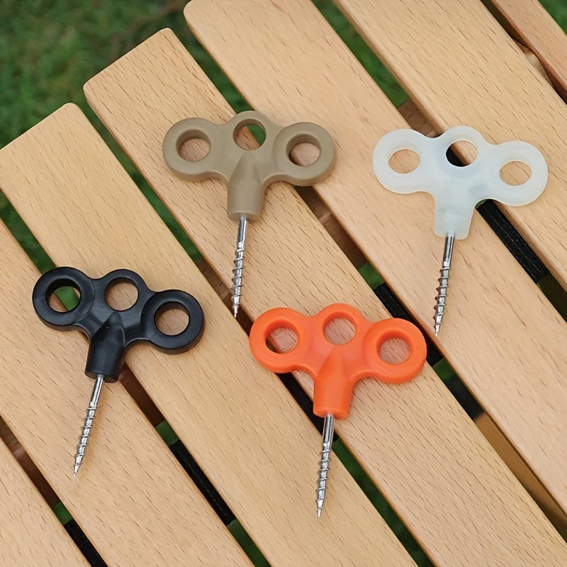 5pcs Plastic Ground Nails Tent Nail Windproof Rope Fixing Buckle