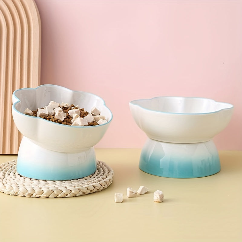 Ceramic Bowl Pet Bowl Raised Pet Dish Cat Dog Food Basin Bowl Pet Supplies