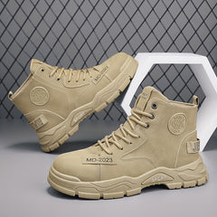 Men's High Top Hiking Boots Non Slip Lace Up Durable Outdoor Shoes