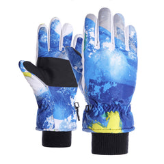 Kids Ski Gloves Winter Waterproof Non-slip Gloves Thickened Fleece