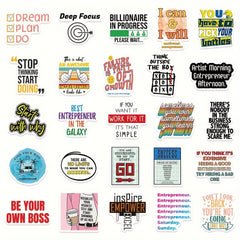 50pcs Entrepreneur Quotes Phone Case Stickers Waterproof Decor