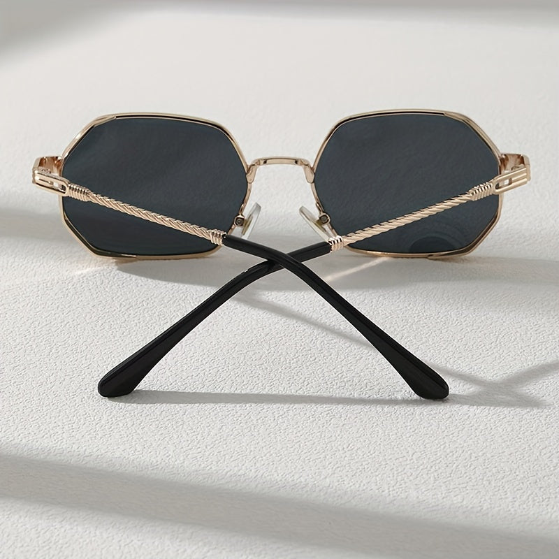 Geometric Metal Sunglasses Steampunk Props UV400